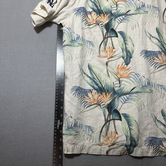 TOMMY‎ BAHAMA Baseball NY Yankees 100% Silk Shirt MLB Hawaiian Tropical XL - Picture 8 of 11